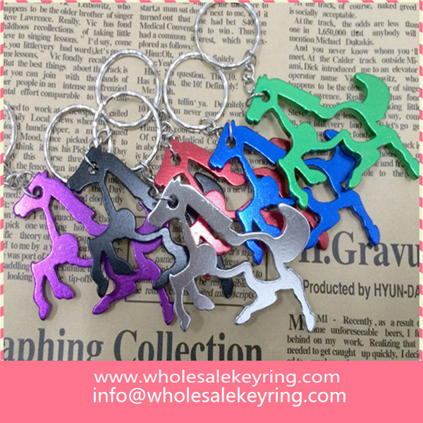 Portable Horse beer bottle opener keychain fashion horse animal bottle opener keyring wholesale 600