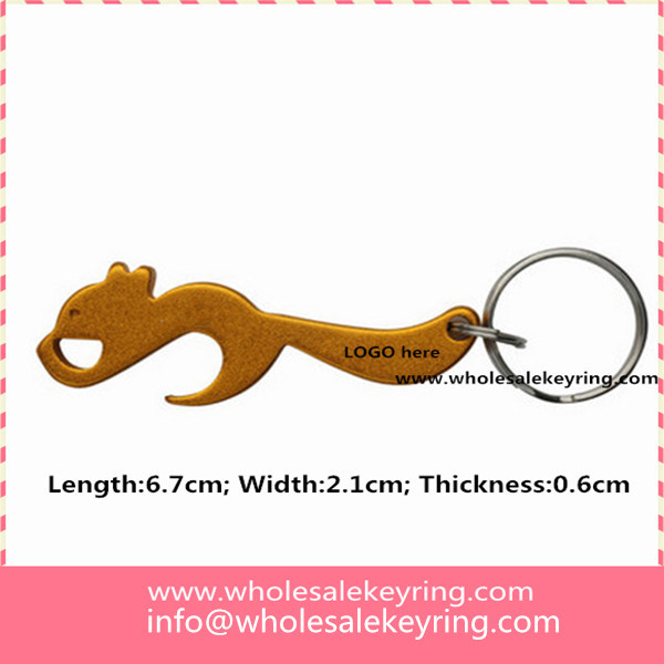 Squirrel bottle opener keychain Cartoon animal squirrel bottle opener keyring wholesale 600