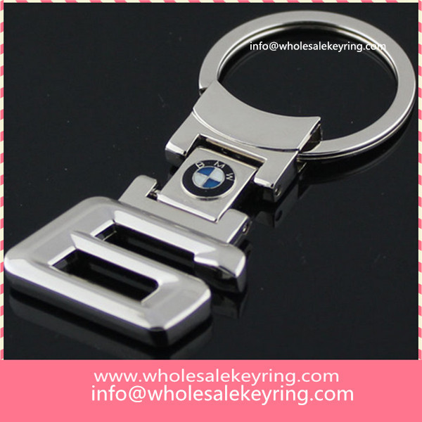 Cheap hollowed out BMW6 car logo keyring key ring quality silver BMW6 keychain key chain 600