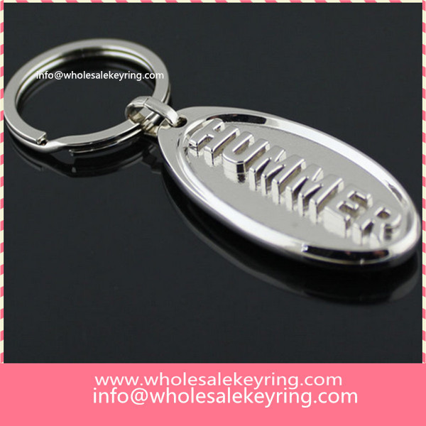 Cheap hollowed out Hummer car logo keyring key ring quality silver Hummer keychain key chain 600