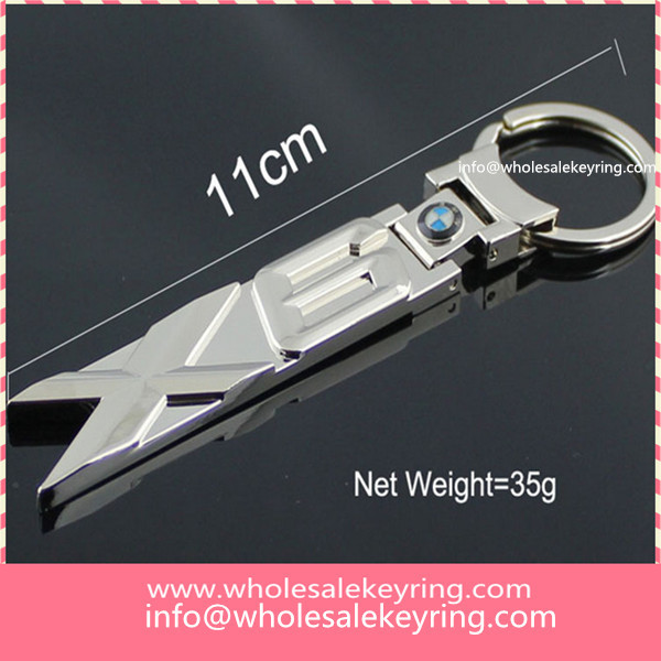 Hollowed out BMW X6 car logo keyring key ring quality silver BMW X6 keychain key chain wholesale 600