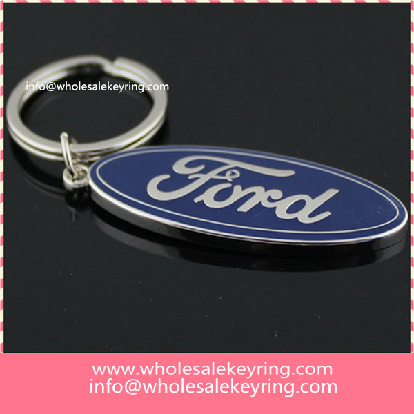 Quality Ford car logo keyring key ring silver Ford keychain key chain wholesale 600