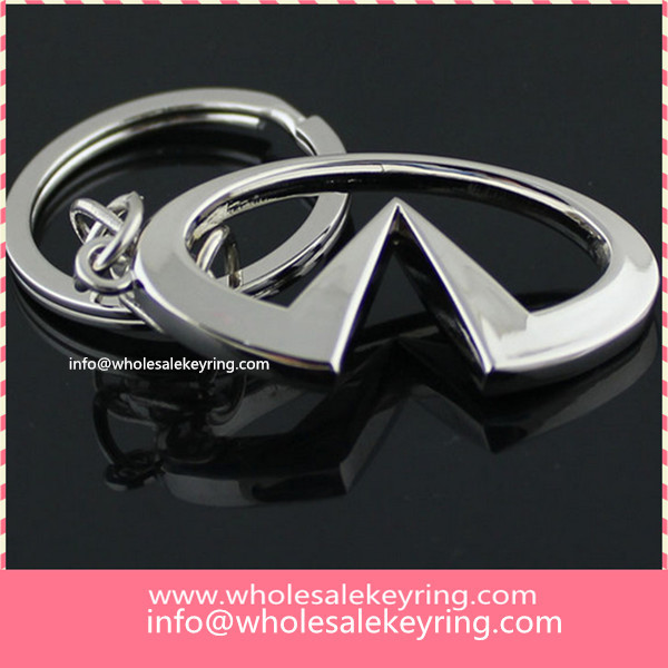 Quality Infiniti car logo keyring key ring silver Infiniti keychain key chain wholesale 600