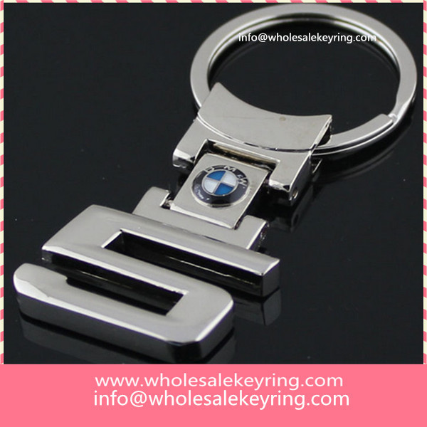 Silver BMW 5 car logo keyring key ring high quality BMW 5 keychain key chain wholesale 600