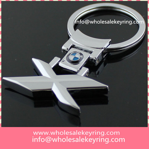 Silver BMW X car logo keyring key ring high quality BMW X keychain key chain wholesale 600