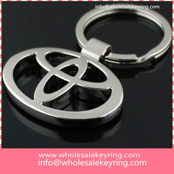 Super Toyota car logo keyring key ring silver hollowed out Toyota keychain key chain wholesale 600