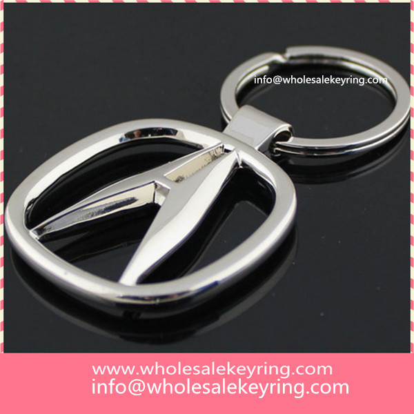 Wholesale hollowed out Acura car logo keyring key ring cheap silver Acura keychain key chain 600