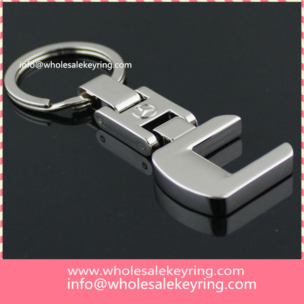 Wholesale hollowed out Benz C-Class car logo keyring key ring cheap silver Benz C-Class keychain 600