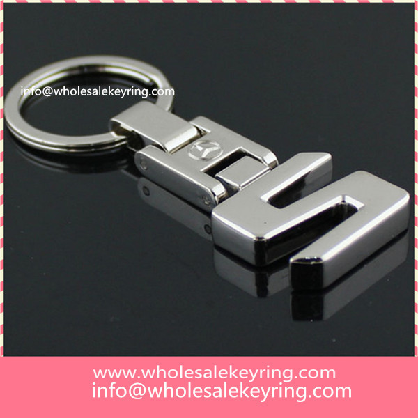 Wholesale hollowed out Benz S-Class car logo keyring key ring cheap silver Benz S-Class keychain 600