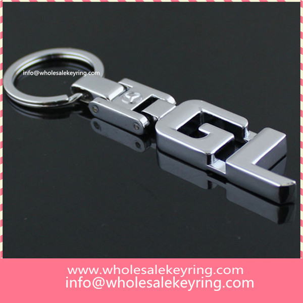 Wholesale hollowed out BenzGL car logo keyring key ring cheap silver BenzGL keychain key chain 600