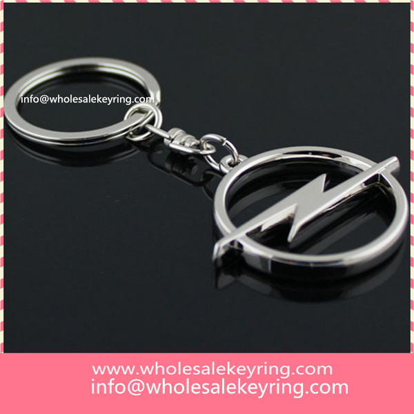 Wholesale hollowed out Opel car logo keyring key ring cheap silver Opel keychain key chain 600