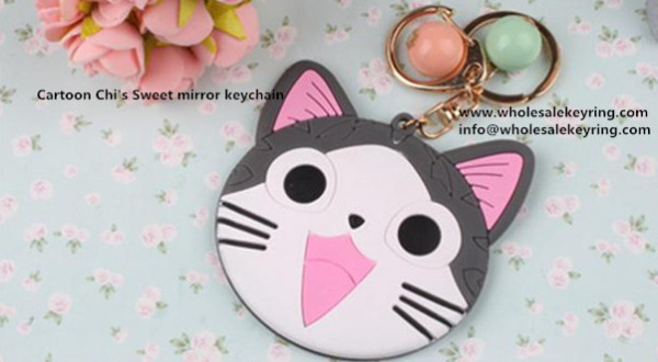 Cartoon Chi's Sweet mirror keychain portable cosmetic mirror keyring cute mirror keychain rings 6001