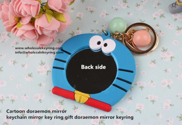 Cartoon doraemon mirror keychain mirror key ring gift doraemon mirror keyring wholesale 600-2