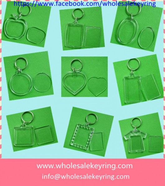 Various shapes of acrylic keyrings