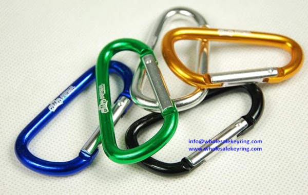 Wholesale Outdoor Aluminum Carabiner Keyring 7CM metal keychain 600-2