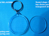 Round shape blank photo frame key chains personalized transparent shaped key rings